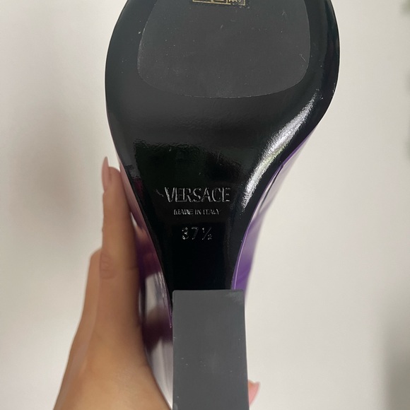 VERSACE Women's Purple Platform Heels - Picture 11 of 12